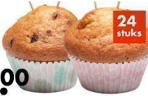 24 cupcakevormen houten prikkers