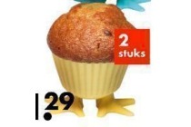 2 siliconen cupcakevormen