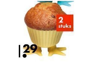 2 siliconen cupcakevormen