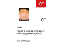 onze trots boeren uien of soepgroentegehakt