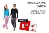 dames of heren pyjama