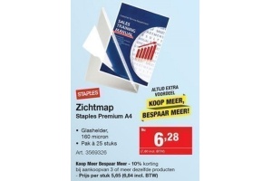 zichtmap staples premium a4