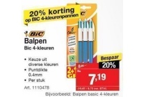 balpen bic 4 kleuren