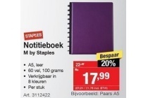 notitieboek m by staples