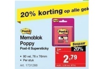 memoblok poppy