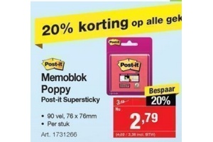 memoblok poppy