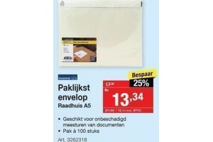 paklijst envelop