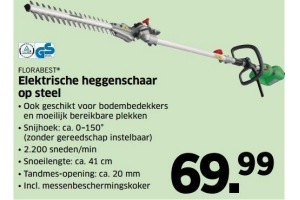 mannelijk verraad Aanpassing Florabest elektrische heggeschaar op steel €69,99 - Beste.nl