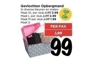 gevlochten opbergmand