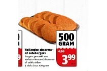 hollandse shoarma of sateburgers