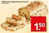 deen appel rozijnenbrood met kaneel