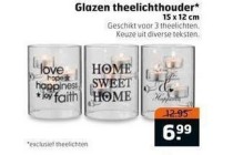 glazen theelichthouder