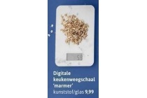 digitale keukenweegschaal marmer