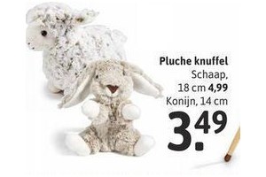 pluche knuffel schaap en konijn