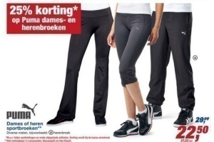 puma dames of heren sportbroeken