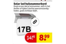 solar led huisnummerbord