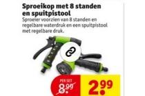 sproeikop met 8 standen en spuitpistool