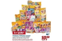 pedigree en whiskas snacks