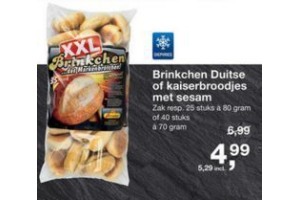 brinkchen duitse of kaiserbroodjes met sesam