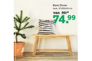 bank olivier teak 47x95x34 cm