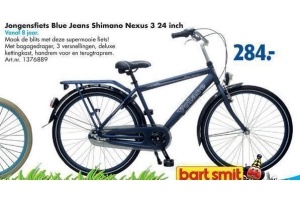 jongensfiets blue jeans shimano nexus 3 24inch