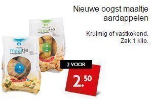 nieuwe oogst maaltje aardappelen