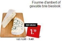 fourme d ambert of gevulde brie bieslook