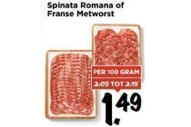 spinata romana of franse metworst