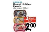 markant mini cups roomijs