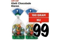 klett chocolade eieren