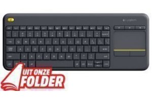 logitech k400 plus wireless touch keyboard zwart