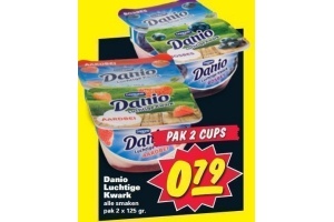 danio luchtige kwark 2 cups voor 0 79