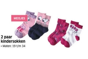 2 paar kindersokken meisjes