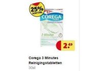 corega 3 minutes reinigingstabletten