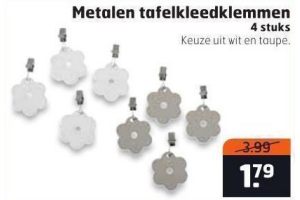 metalen tafelkleedklemmen
