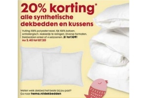 synthetische dekbedden en kussens