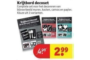 krijtbord decoset