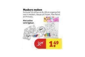 maskers maken