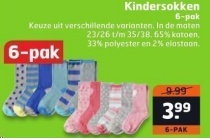 kindersokken 6 pak