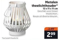 metalen theelichthouder