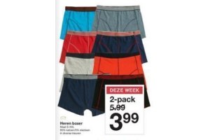 zeeman heren boxer 2 pack voor eur3 99