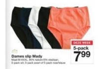 dames slip mady 5 pack voor eur7 99