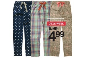 dames pyjamabroek voor eur4 99