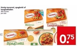 honig macaroni spaghetti of lasagnebladen