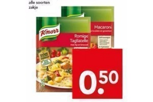 alle soorten knorr maaltijdmix