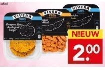 vivera wokreepjes gekruid kipstukjes chili lemon of pompoenburgers