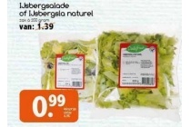 ijsbergsalade of ijsbergsla naturel