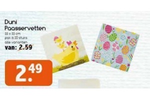 duni paasservetten