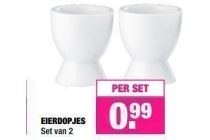 eierdopjes set van 2