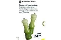 le creuset peper of zoutmolen voor eur24 99